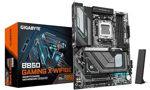 GIGABYTE B850 GAMING X WIFI6E Motherboard - AMD Ryzen 9000 Series CPUs, 12+2+2 Phases Digital VRM, up to 8200MHz DDR5 (OC), 1xPCIe 5.0 + 2xPCIe 4.0 M.2, 2.5LAN, WIFI 6E, USB 3.2 Gen 2x2