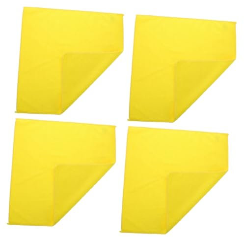 SEWOART 4 Piezas Toalla de Limpieza jarrones Frescos Aguja de Cuentas Toallas para Fregar paños de Limpieza paños de Microfibra Trapos para Fregar paños de Cocina Fibra extrafina Yellow