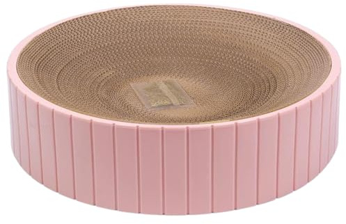 Cat Round Cat Bratching - PAD vändbar karumed, hållbar husdjursskraparleksak | Cat Scratching Lounge säng, cirkulär kattkudde för inomhuskatter och katter