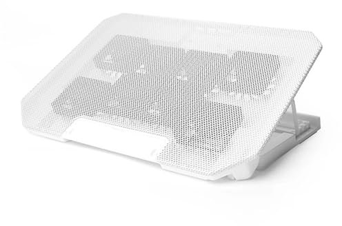 Base Refrigeradora Portatil Gaming Con 8 ventiladores, Base enfriadora plegable para portátil con puerto USB dual para soporte para portátil de 15,6 pulgadas Ventilador Ordenador Portatil de con(White