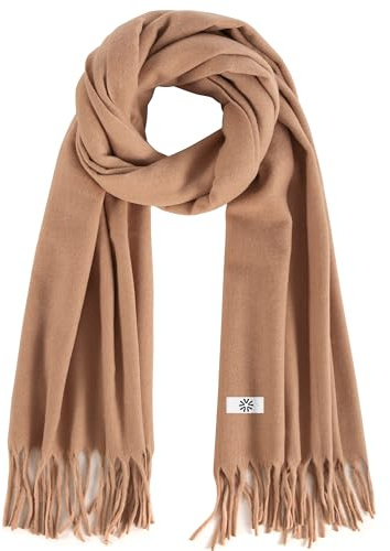 Fygicub Women's Winter Plaid Scarf Warm Thick Long Shawl Soft Knit Perfect Cold Weather Gift