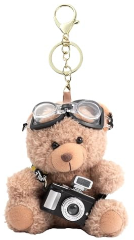Auroriel Llavero de Osito de Peluche Regalo para Bolso Cartera Mochila Cumpleaños Niñas Niños Fiesta Infantil Bolsa de Fiesta Cono Escolar Día de San Valentín