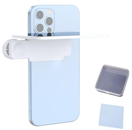 Spegelreflektion för telefonkamera – 14,5 x 10 x 5 cm telefonklämma med spegelreflektor | Högreflektionsförmåga klämma för kreativ video, resor, utomhusfotografering, semester 2 st
