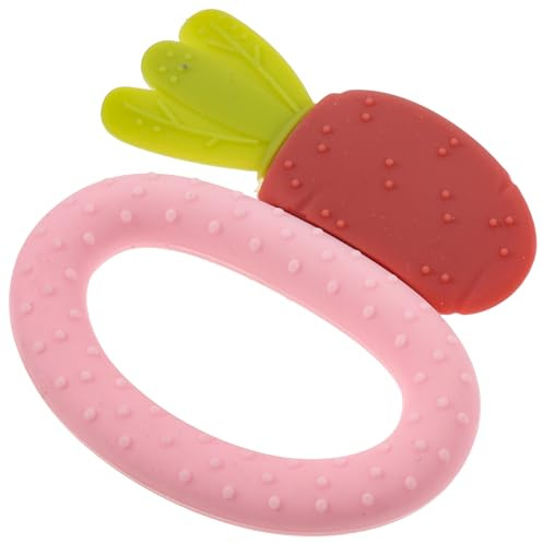 BESTonZON Palitos y Geles Dentición Mordedor de Diseño de Zanahoria Juguete de Seguridad Dentición de Bebés Mordedor Silicona Bebe Juguete Bebe para