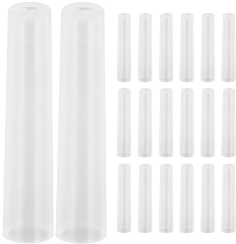 Beavorty 20 Tapas de Lápiz de Plástico Transparente, Protectores Ligeros para Puntas, Extensor para Lápices Cortos, Cubiertas Seguras, Uso Escolar y Artístico, Pack 20 Unidades