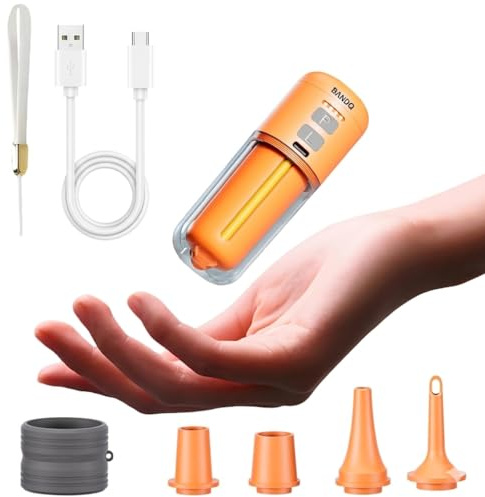 Air Pump for Inflatables with 2000 mAh Battery & Camping Light，4.5kPa Pressure and 430L/min ，Ultra-Fast and Mini Electric Air Pump, Inflate Deflate for Air Mattress, Pool Floats, Vacuum Storage Bags