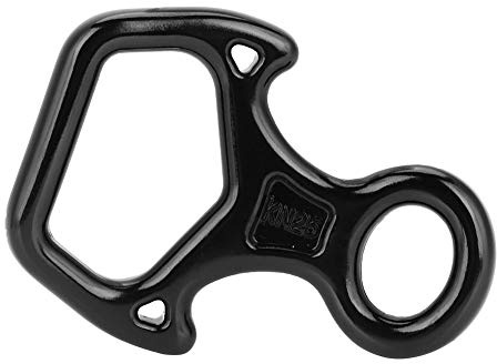 Karlak Descenso de 8 Anillos de Escalada Resistente 25KN, Aluminio Confiable, Negro, Adecuado para Rappel, 10,3 * 8 Cm