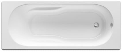 ROCA Baignoire rectangulaire POLO 170x70cm avec dossier, accoudoirs, poignées sculptées, à poser, pieds clipsables blanche