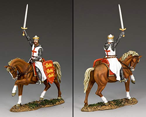 King & Country Toy Soldiers Medieval Knights & Saracens MK173 King Richard The Lionheart Mounted 1:30 Scale Pewter