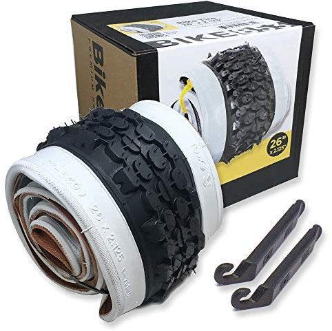 Classic White Wall Tires for Your Cruiser Wheels and Beach Cruiser Bike Accessories. 26 x 2.125 White Wall Bicycle Tires. with or Without Tubes. 1 or 2 Pack. (1 Tire - No Tube)