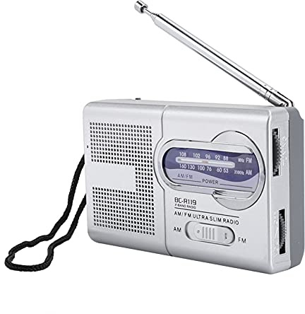 Elprico Récepteur Radio Portable BCR119, Radio à Transistor à Puce AM FM DSP, Mini Radio de Poche avec Prise Casque Haut-Parleur