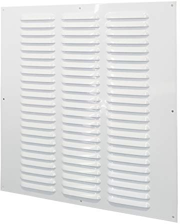 Rejilla de ventilación metálica con red para protección contra insectos (35 x 35 cm)