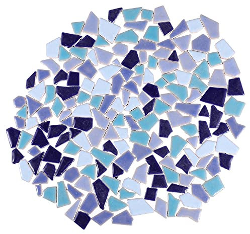 200G Bunte Keramik Mosaik Steine Unregelmäßige Mosaiksteine Basteln Zarte Glasierte Bruchmosaik Mosaik Fliesen Naturstein für DIY Handwerk Schmuck Selber Machen Bastelset