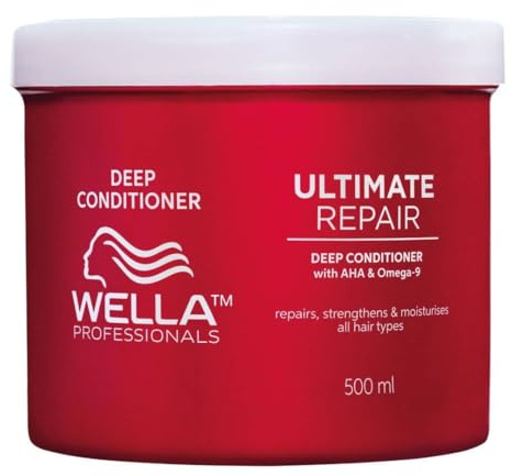 Wella Professionals Ultimate Repair tiefenwirksamer Conditioner – reparierende Haarspülung mit AHA und Omega 9 – feuchtigkeitsspendende Spülung für strapaziertes Haar – 500 ml