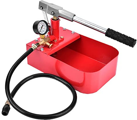 Hydraulische Handpumpe, 1000 PSI 7 MPa, Hydraulische Handprüfpumpe, Mit Manometer, Für Rohre, Ventile, Wasserdruckprüfgerät, Zur Gefäßdruckprüfung