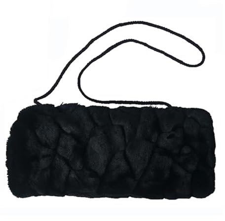 Manchon Chauffe Main, 1Pcs Manchon en Fausse Fourrure, Manchon de Fourrure Artificielle avec Poche Zippée pour Cordon pour Chauffe-Mains Intérieurs et Extérieurs en Hiver