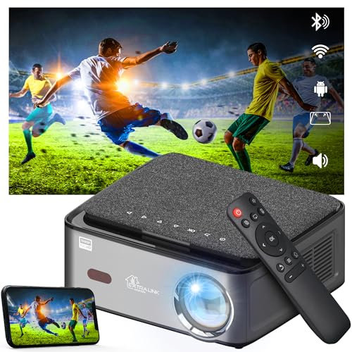 Extralink Full HD 1080p 25.000 Lumen – Videoproiettore con WiFi e Bluetooth, Schermo da 150, Contrasto 5000:1, LED Projector con Android, USB/HDMI, Telecomando e Controllo della Messa a Fuoco