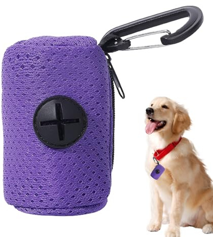 Distributeur Sac A Crottes Chien En Tissu - Support De Pochette À Déjections Canines | Poche De Sacoche À Déjections Canines | Porte À Crottes | Rangement De À Déchets