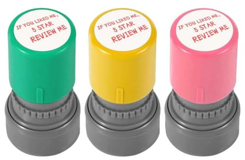 3 Pack If You Liked Me,5 Star Review Me Stamp, Server for Checks Stationery Self Ink Stamp for Service Work