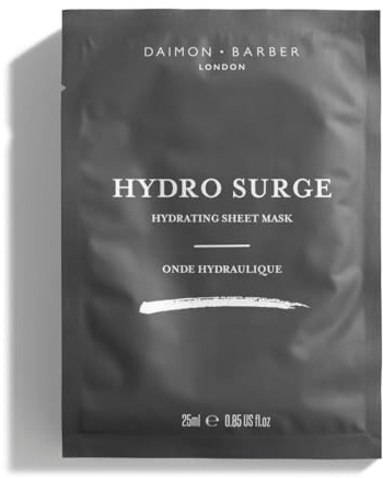 Daimon Barber Mascarilla facial Hydro Surge, mascarilla hidratante con extracto de manzana y ácido hialurónico para todo tipo de piel, calma e hidrata tu piel – Unidad individual