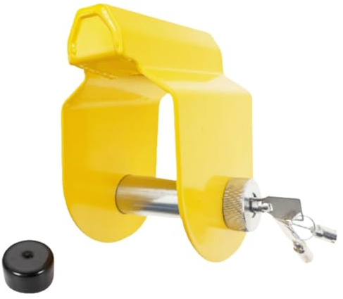 TOOSOAR Antirrobo de Disco para Remolque con Llave, Cerradura de Seguridad para Cubierta de Trailers, Duradero y Fácil de Instalar para Uso en Vehículos
