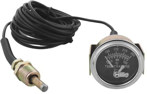 Buhdjfnke Interruptor de Temperatura de Agua de 52 mm (2 Pulgadas) con Función de Alarma. Medidor de Temperatura de Agua para Motores y Equipos Industriales.