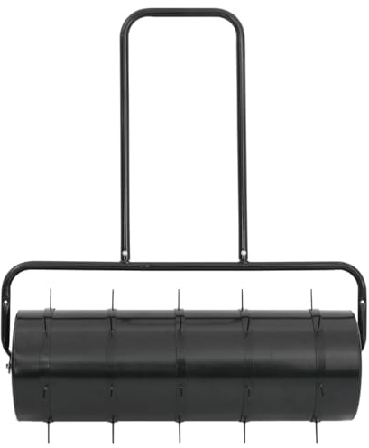 Generico Rullo da Giardino trainabile con Aeratore a Morsetti 63 L Ferro e Acciaio,Casa e Giardino,Prato e Giardino,Giardinaggio,Attrezzi da Giardinaggio,Rulli per Prati,Nero,17.45 kg,3308006