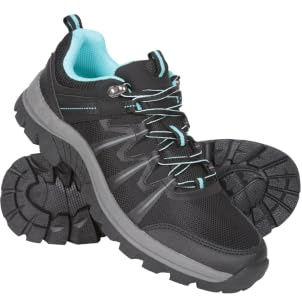 Mountain Warehouse McLeod Wide Fit Women Walking Shoes | Durable & Lightweight Ladies Footwear with Synthetic & Mesh Upper, Deep Lugs for Extra Grip & Stability, Ideal for Hiking