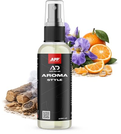APP for AD Aroma Style - Désodorisant voiture intérieur | Parfum voiture, neutralise les mauvaises odeurs | Format compact 100 ml | Musc, iris délicat et mandarine juteuse