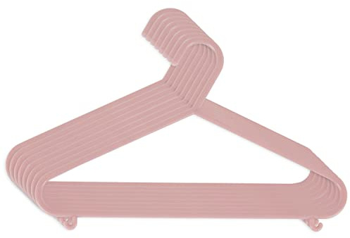 Bieco Kleiderbügel für Kinder und Baby - 8 Stück, Altrosa, Länge ca. 30 cm - Kunststoff Organiser für Kleiderschrank - Baby Clothes Hangers