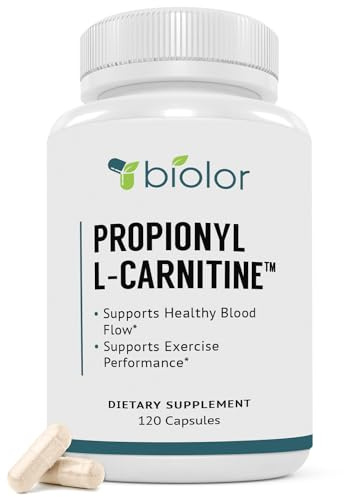 Biovy High Absorption Propionyl-L-Carnitine (PLCAR) No Artificial Fillers - Effective Propionyl L Carnitine HCL Supplement to Support Blood Circulation - 120 Capsules