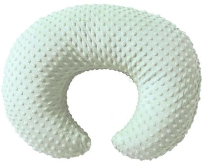 QUENESS Housse de coussin d'allaitement, taie d'oreiller d'allaitement, housse de coussin Minky Dot (vert)