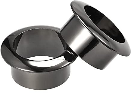 sourcing map Passe Cable Bureau Oeillet 30mm pour Organisation et Protection Corde Nylon Foncé Gris Paquet de 2