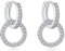 Fcebsty Ohrringe hängend für Mädchen, S925 Sterling Silber mit Zirkonia, Double Circle Hoop Schmuck für Hochzeitsgeschenke für Frauen