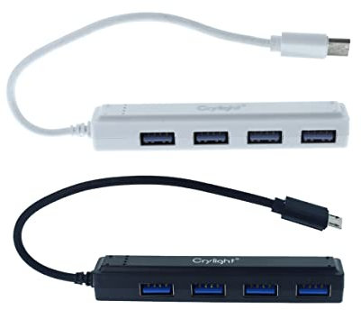 2 Pezzi Hub Multipresa Type C a 4 Porte USB 2.0 con Micro USB