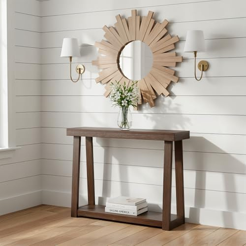 Plank+Beam Classic Console Table, with Shelf, 46 Inch, Walnut