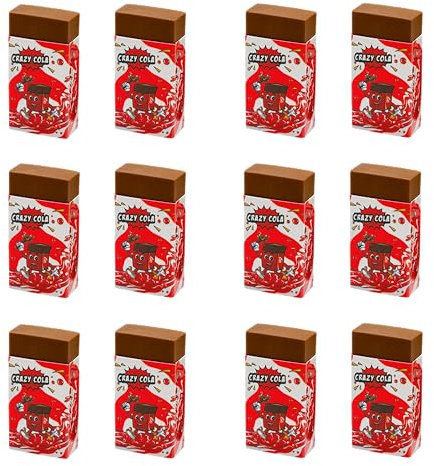 Radiergummi Kinder, Radiergummis mit Duft, Rubby Rubber Crazy Cola, Cola-Duft Radiergummi, Enthält 6 * 2 Radierer für Schulbedarf, Schreibwaren, Kinder
