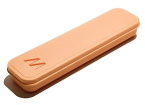 Muitomas, Juego de cubiertos portátil, juego completo de cubiertos para almuerzos fuera de casa, con funda compacta, fácil de transportar en viajes y oficina, color melocotón Fuzz