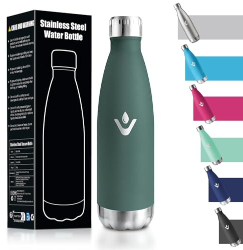 HoneyHolly Gourde Isotherme Enfant, Acier Inoxydable 18/8, 500ML Bouteille Isotherme, Sans BPA, Gourde Inox Enfant, Étanche Double Isolation, Water Bottle pour Camping, Écoles, Gymnases