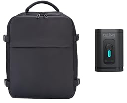 CELIMS - Sac A Dos Voyage Cabine Avion 40x30x20 | Bagage à bagage a main 40x30x20 | 24L | Imperméable | Avec Pompe Sous Vide | Polyester Léger Pour Ryanair, Easyjet, Volotea | Sac À Dos Voyage | Noir