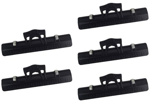 NUOBESTY Lot de 5 Pinces à Partitions Noires, Clips Porte-Page Musicale en Acier, Fournitures pour Musiciens et Support de Partition Portable