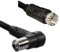KesCom® ITC12533 Hochwertiges Antennenkabel F-Stecker gerade auf IEC Koax Buchse gewinkelt 1,5m schwarz, 100% doppelt geschirmt, RoHS, > 85dB