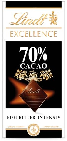 Lindt Schokolade | EXCELLENCE Tafel 70% | 100g | vollmundige intensive Edelbitter-Schokolade | vegane Schokoladen-Tafel