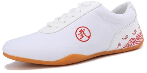 Unisex Tai Chi Wu Shu Scarpe,Taekwondo Kung Fu Scarpe,Traspiranti Leggero Scarpe da Ginnastica in Tela,Comodo e Resistente all'Usura Antiscivolo Uomo Donna Arti Marziali Scarpe da Passeggio