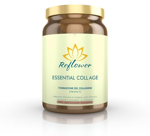 Reflower - Essential Coll Age cioccolato 300g - Integratore di Collagene e Antiossidanti