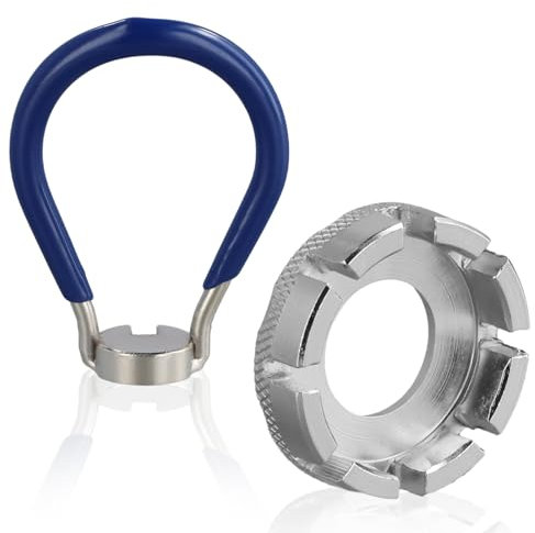 Naapesi Fahrrad Speichenschlüssel aus Stahl, Fahrrad Speichen Werkzeug Geschmiedeter Stahl Nippelspanner Größe 10-15 Universal Speichenspanner für Fahrrad, Fahrradrad Speichen Schlüssel (Silber)