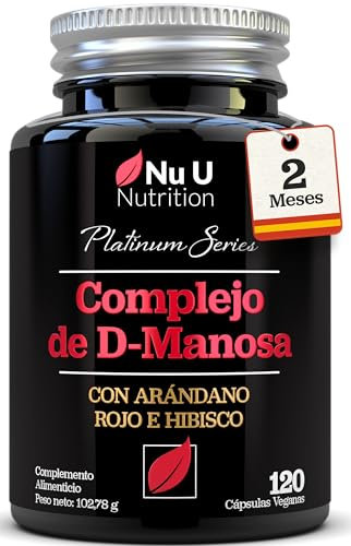 D-Mannosio Puro - 120 Capsule Vegane - Complesso 3 in 1 con Estratti di Mirtillo Rosso e Ibisco - Supporto Naturale per le Donne - Prodotto in Europa - Nu U Nutrition