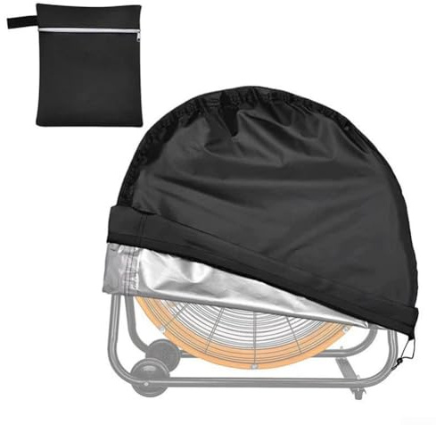 Housse anti-poussière pour ventilateur avec tissu, housse de protection imperméable et sac de rangement, conçue pour les fans pour éviter la poussière et les dommages causés par les intempéries (61 x