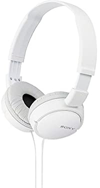 Sony ZX Series Wired On-Ear Headphones, White MDR-ZX110
