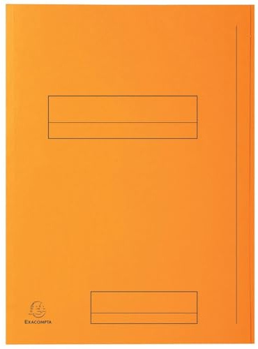 EXACOMPTA Paquet de 50 chemises 2 rabats JURA en carte 240 grammes orange